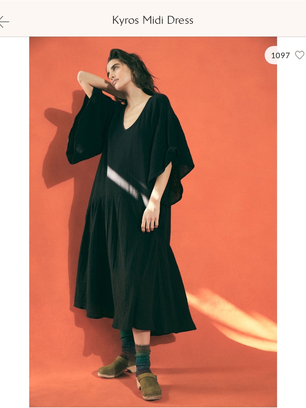 FREE PEOPLE Black Flowing Kyros Midi Dress - Picture 4 of 4